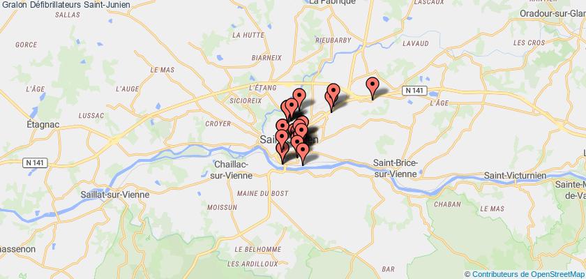 plan défibrillateurs Saint-Junien