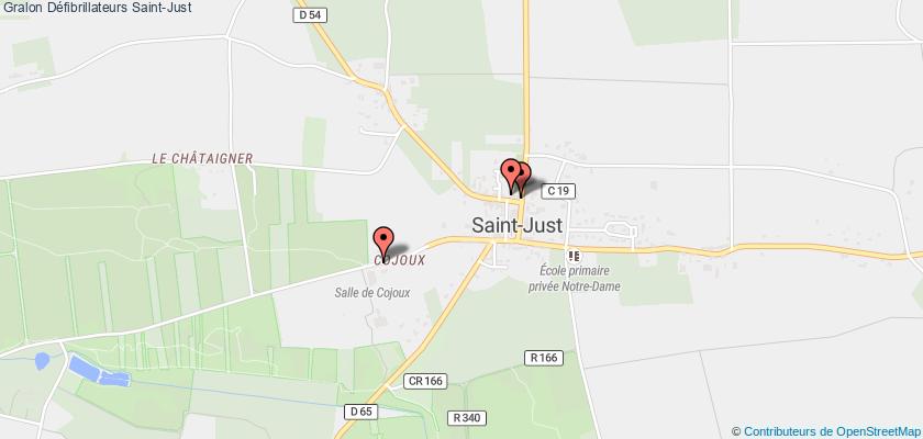 plan défibrillateurs Saint-Just
