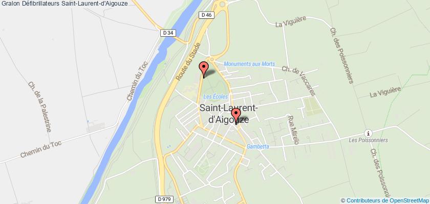 plan défibrillateurs Saint-Laurent-d'Aigouze