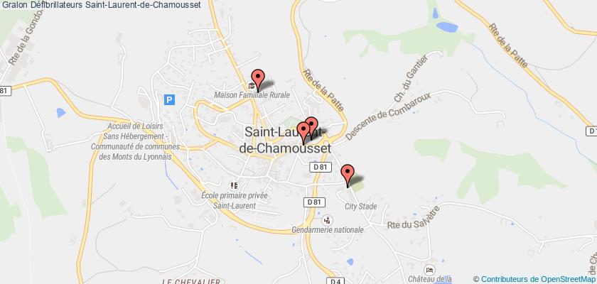 plan défibrillateurs Saint-Laurent-de-Chamousset