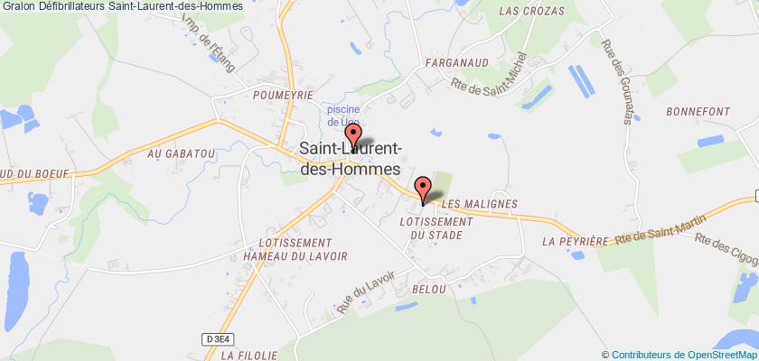 plan défibrillateurs Saint-Laurent-des-Hommes