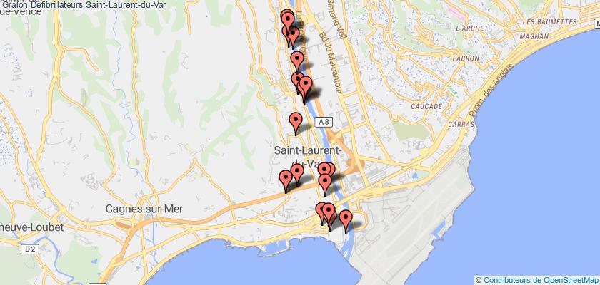 plan défibrillateurs Saint-Laurent-du-Var