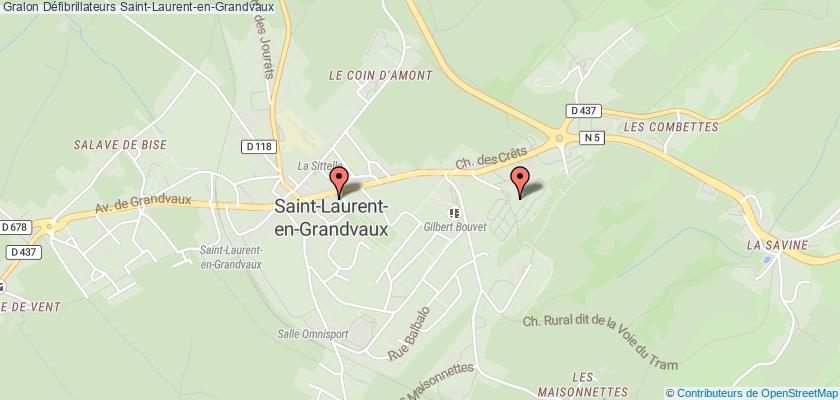 plan défibrillateurs Saint-Laurent-en-Grandvaux