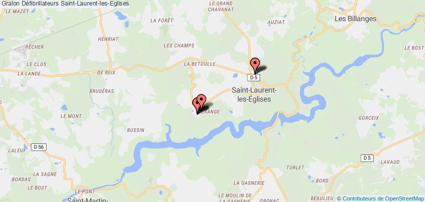 plan défibrillateurs Saint-Laurent-les-Eglises