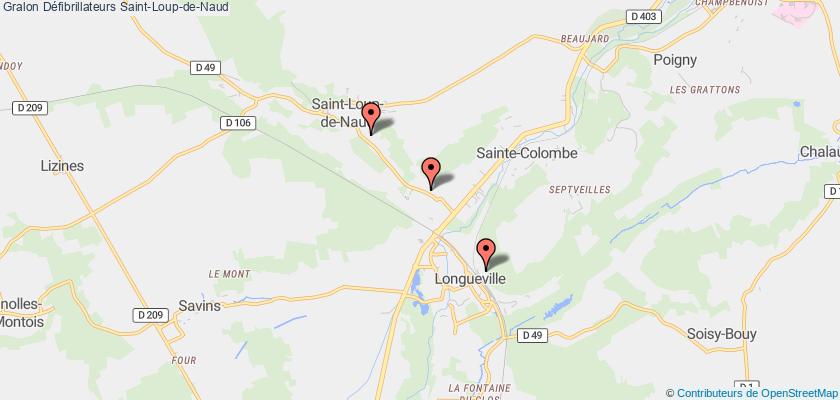 plan défibrillateurs Saint-Loup-de-Naud