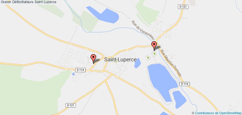 plan défibrillateurs Saint-Luperce