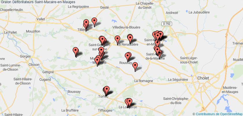 plan défibrillateurs Saint-Macaire-en-Mauges