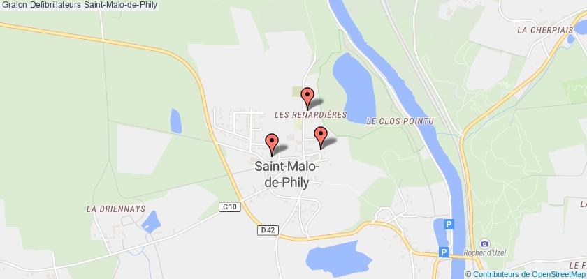 plan défibrillateurs Saint-Malo-de-Phily