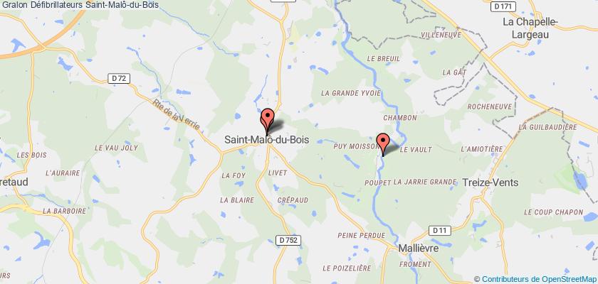 plan défibrillateurs Saint-Malô-du-Bois