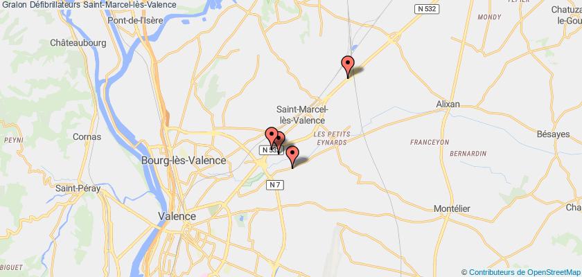 plan défibrillateurs Saint-Marcel-lès-Valence