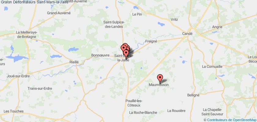 plan défibrillateurs Saint-Mars-la-Jaille