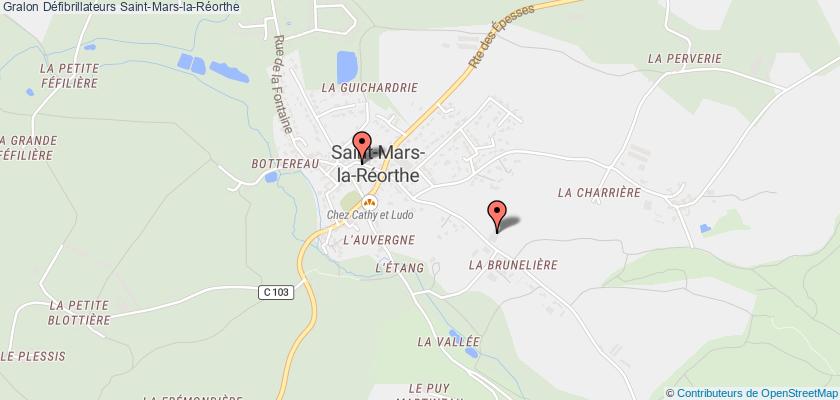 plan défibrillateurs Saint-Mars-la-Réorthe