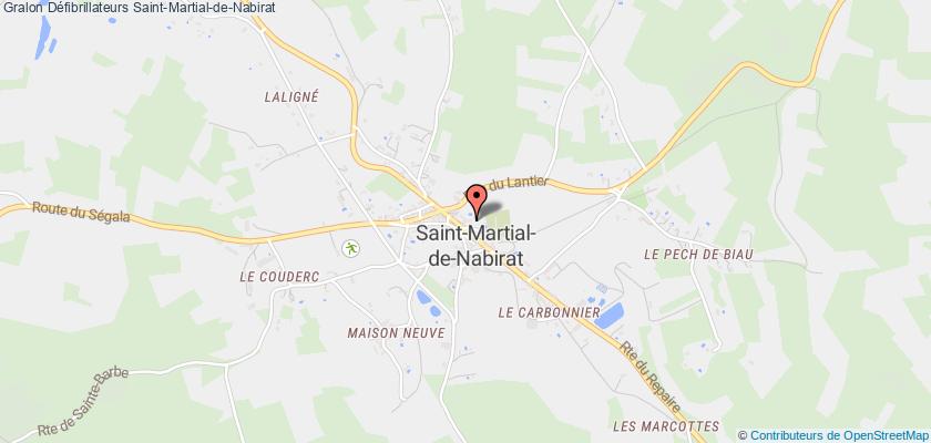 plan défibrillateurs Saint-Martial-de-Nabirat