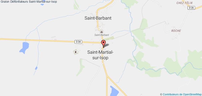 plan défibrillateurs Saint-Martial-sur-Isop
