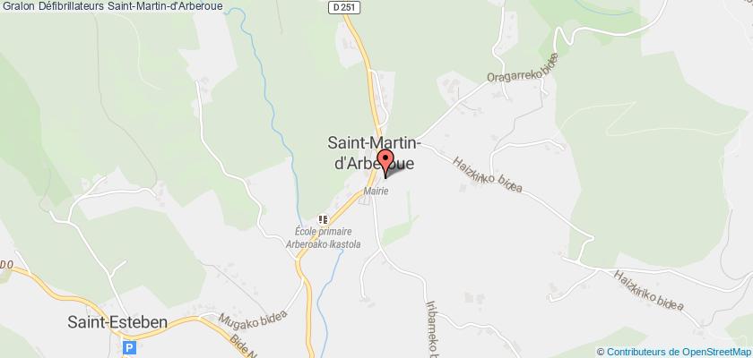 plan défibrillateurs Saint-Martin-d'Arberoue