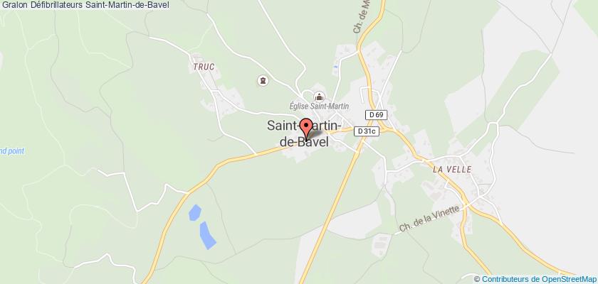 plan défibrillateurs Saint-Martin-de-Bavel