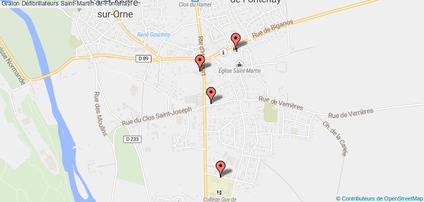 plan défibrillateurs Saint-Martin-de-Fontenay