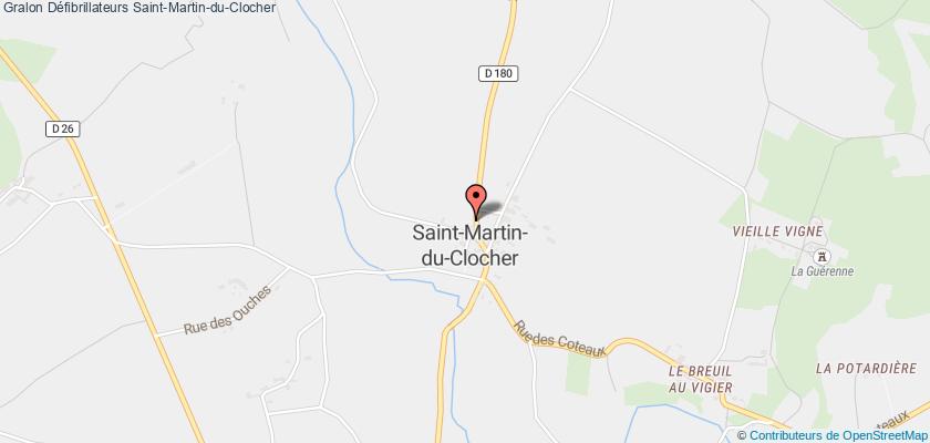 plan défibrillateurs Saint-Martin-du-Clocher