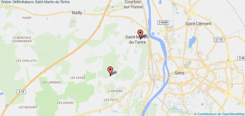 plan défibrillateurs Saint-Martin-du-Tertre