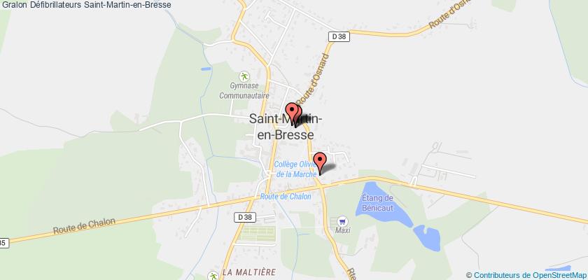 plan défibrillateurs Saint-Martin-en-Bresse