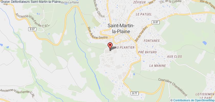 plan défibrillateurs Saint-Martin-la-Plaine