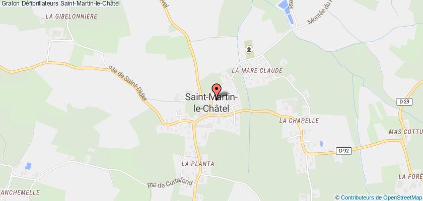 plan défibrillateurs Saint-Martin-le-Châtel