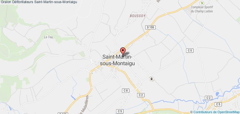 plan défibrillateurs Saint-Martin-sous-Montaigu