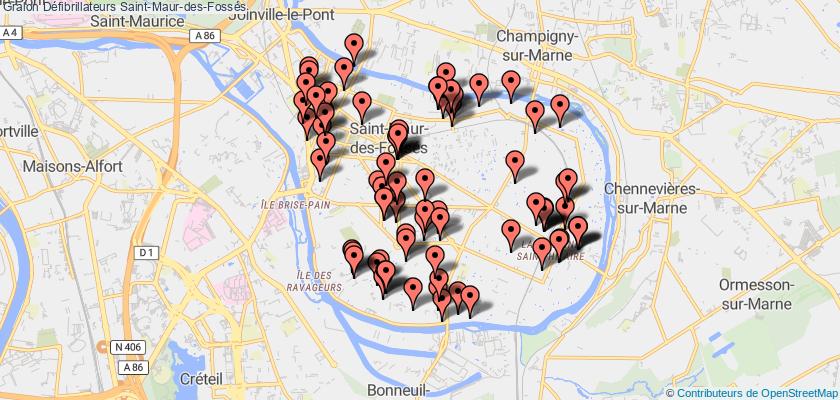 plan défibrillateurs Saint-Maur-des-Fossés
