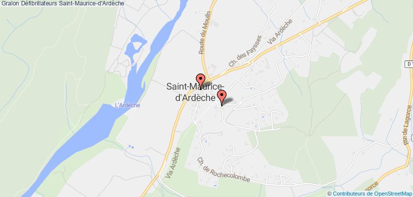 plan défibrillateurs Saint-Maurice-d'Ardèche