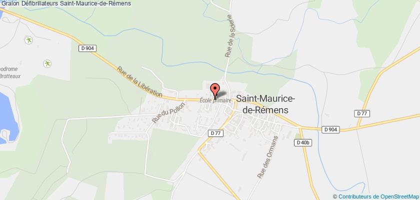 plan défibrillateurs Saint-Maurice-de-Rémens