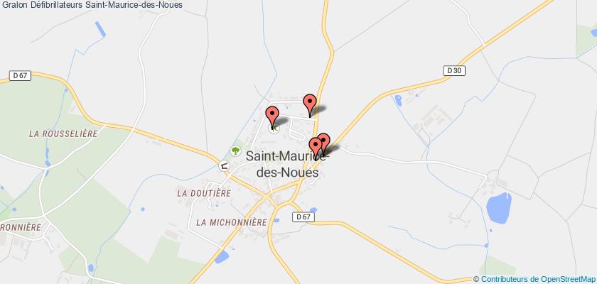 plan défibrillateurs Saint-Maurice-des-Noues