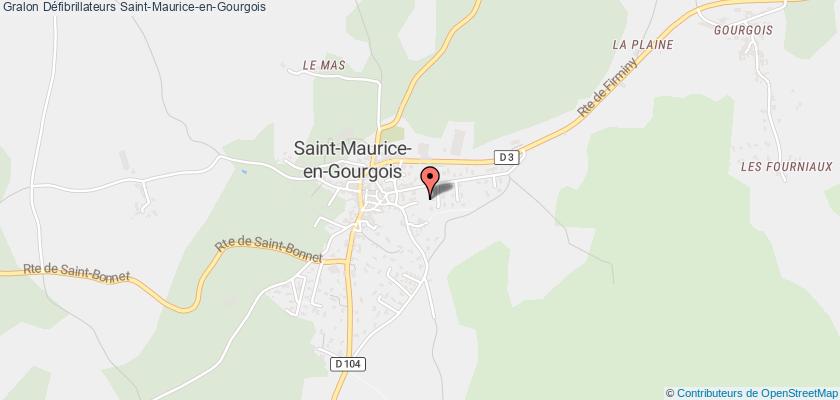 plan défibrillateurs Saint-Maurice-en-Gourgois