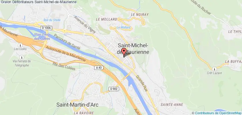 plan défibrillateurs Saint-Michel-de-Maurienne