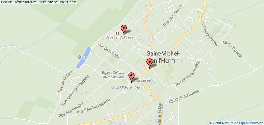 plan défibrillateurs Saint-Michel-en-l'Herm