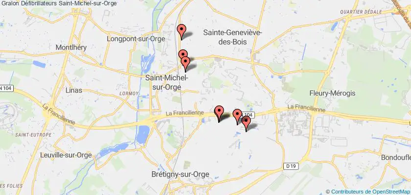 plan défibrillateurs Saint-Michel-sur-Orge