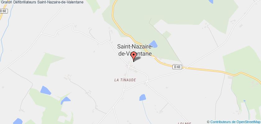plan défibrillateurs Saint-Nazaire-de-Valentane