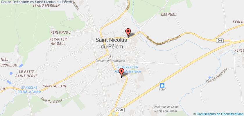 plan défibrillateurs Saint-Nicolas-du-Pélem