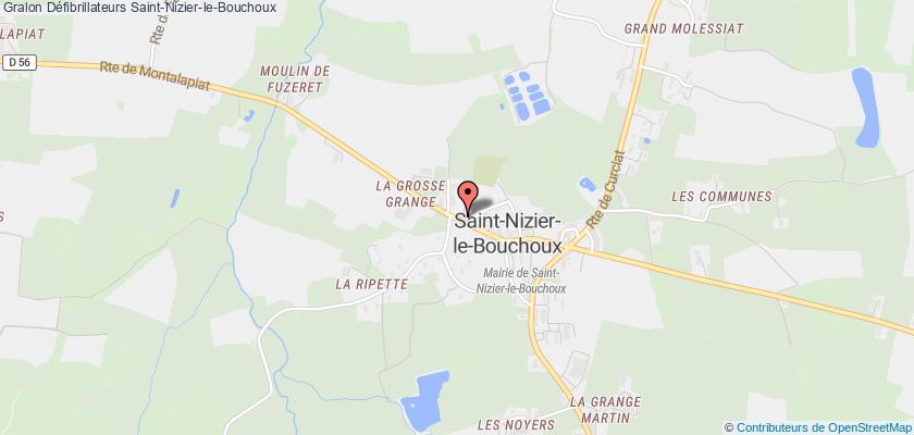 plan défibrillateurs Saint-Nizier-le-Bouchoux