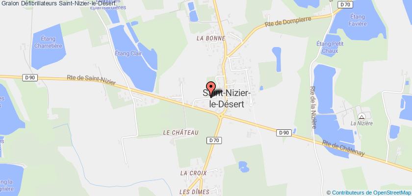 plan défibrillateurs Saint-Nizier-le-Désert