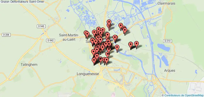plan défibrillateurs Saint-Omer