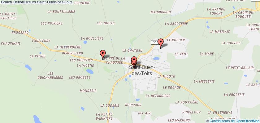 plan défibrillateurs Saint-Ouën-des-Toits