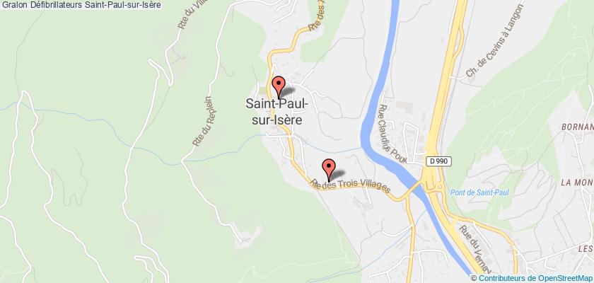 plan défibrillateurs Saint-Paul-sur-Isère