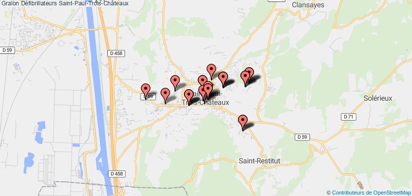 plan défibrillateurs Saint-Paul-Trois-Châteaux