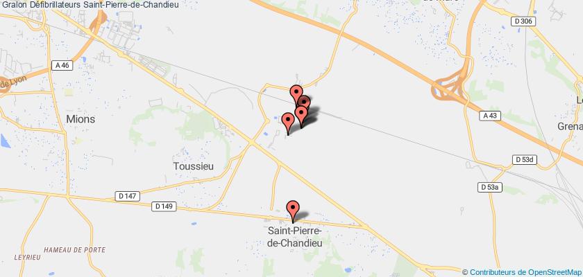plan défibrillateurs Saint-Pierre-de-Chandieu