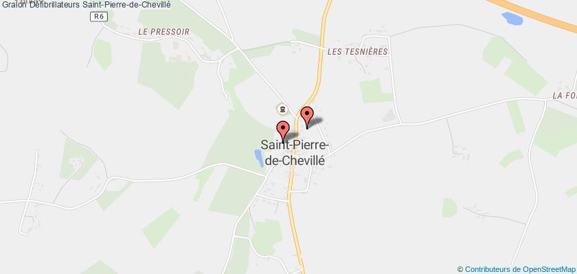 plan défibrillateurs Saint-Pierre-de-Chevillé