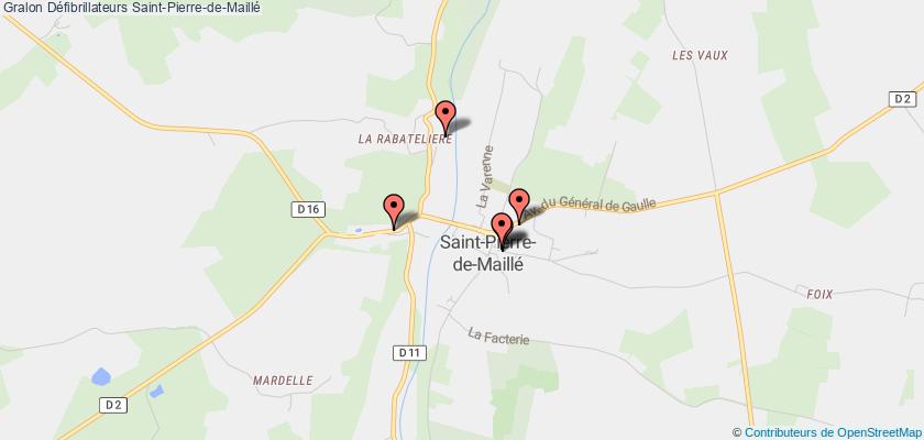 plan défibrillateurs Saint-Pierre-de-Maillé