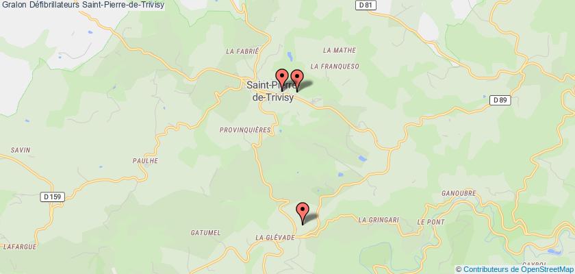 plan défibrillateurs Saint-Pierre-de-Trivisy