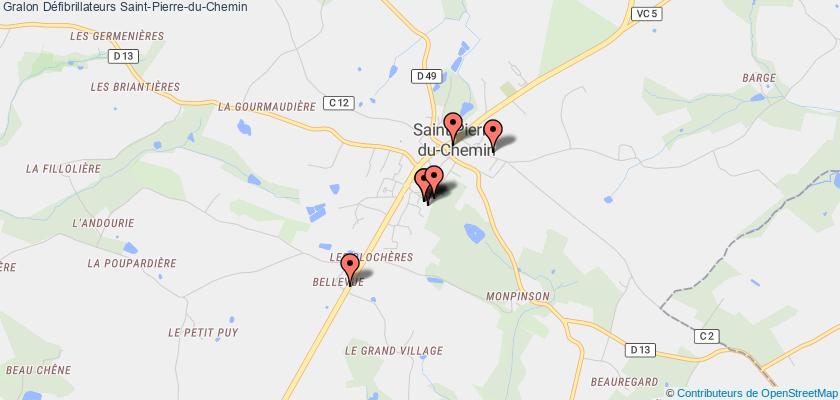 plan défibrillateurs Saint-Pierre-du-Chemin