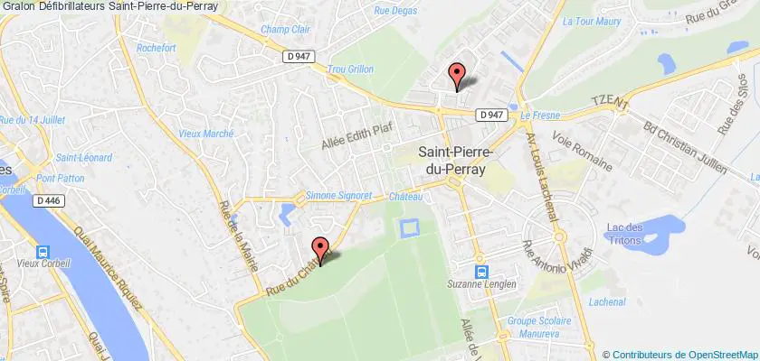 plan défibrillateurs Saint-Pierre-du-Perray