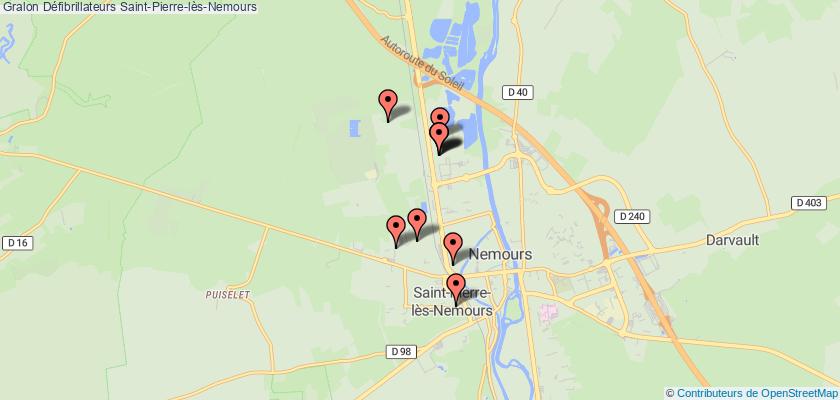 plan défibrillateurs Saint-Pierre-lès-Nemours